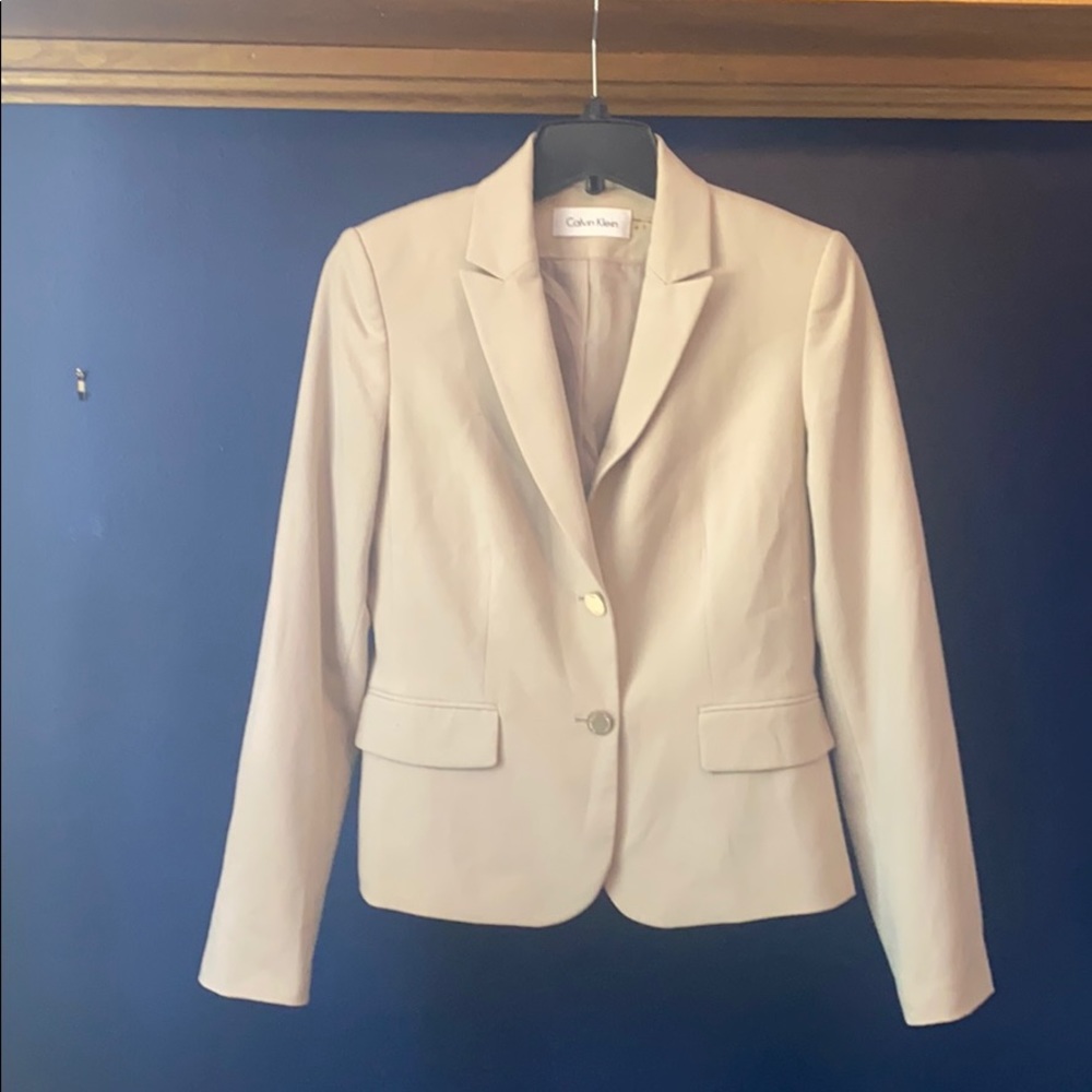 Calvin Klein cream blazer or suit jacket